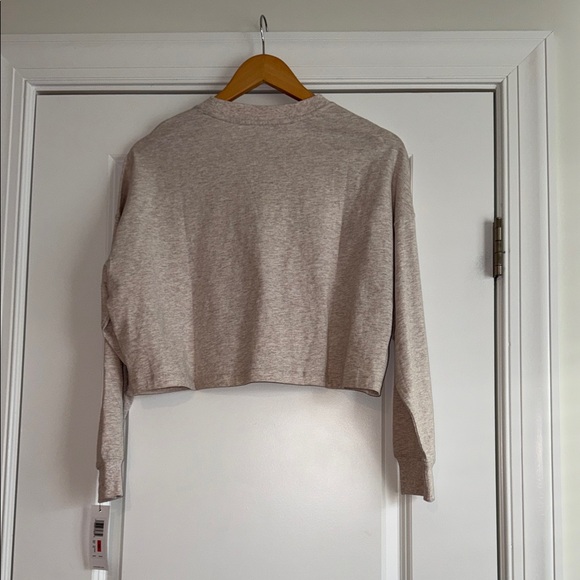 Calvin Klein Beige Cropped Performance Tee - Picture 3 of 6